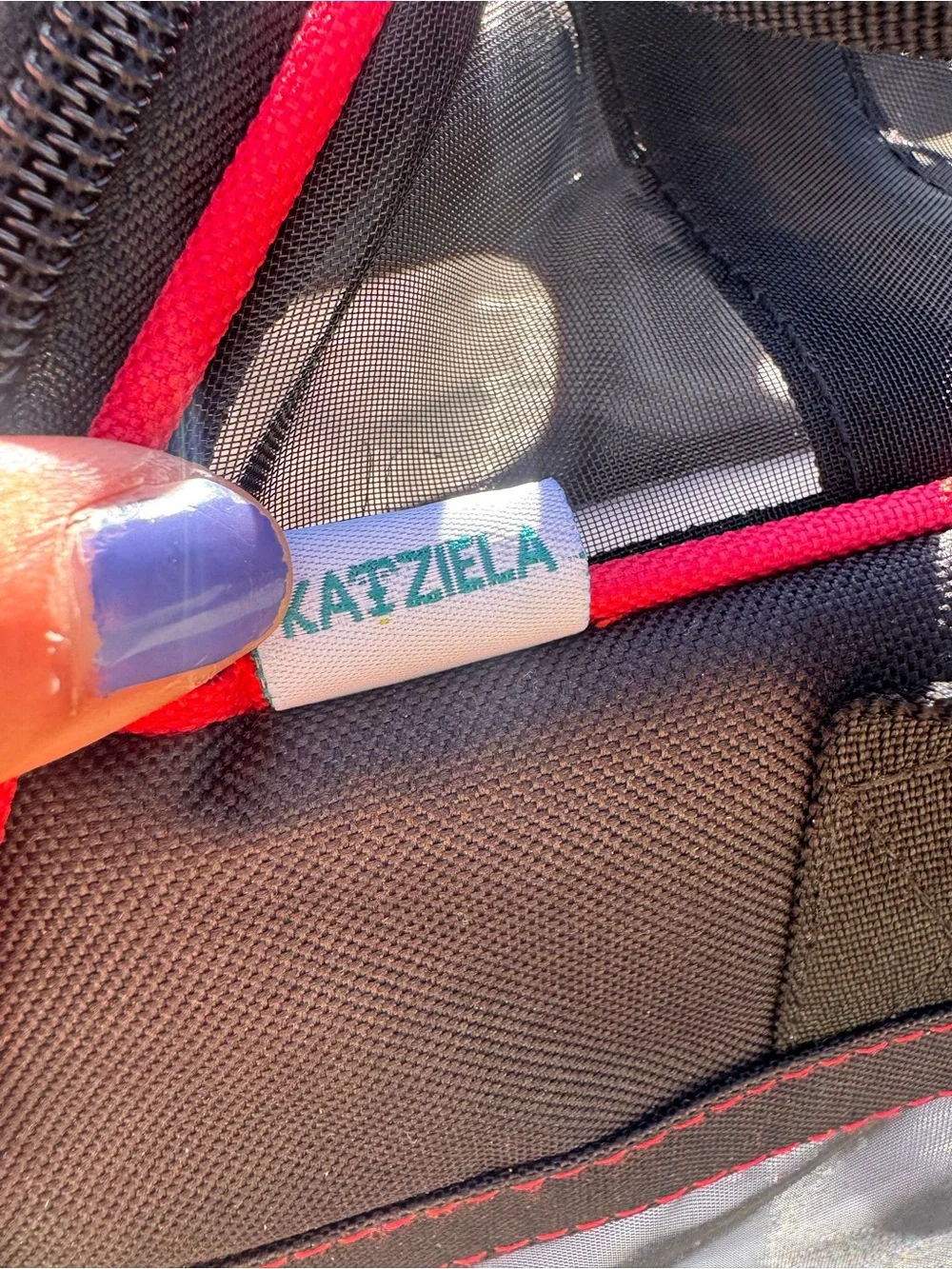 Katziela Black and Red Soft-Sided Pet Carrier for Dogs and Cats